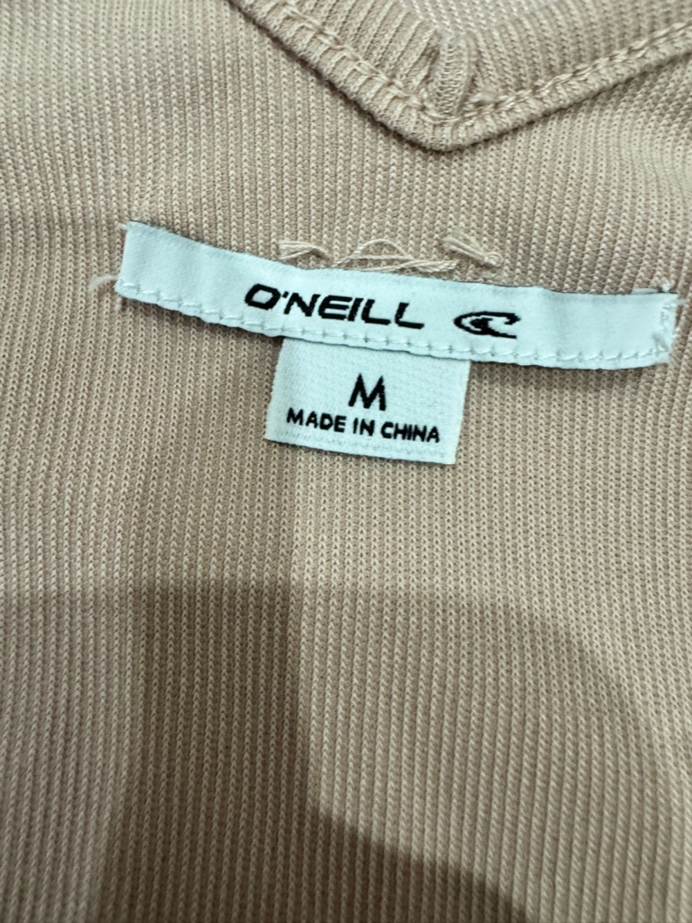O’Neill Ribbed Modal Blend Midi Dress | Blush Pink Tie Waist | Size M - Picture 2 of 12
